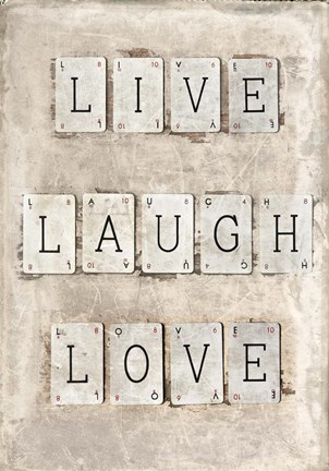 Framed Live Laugh Love Print