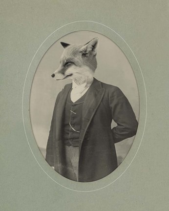 Framed Gentleman Fox Print