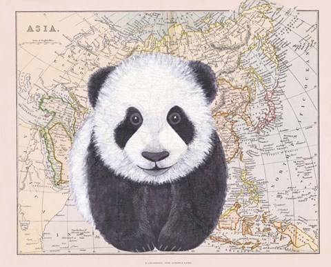 Framed Asian Panda Print