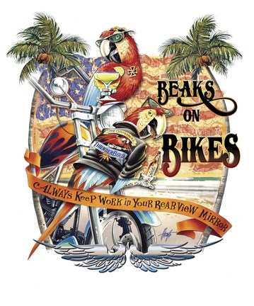 Framed Beakson Bikes Print