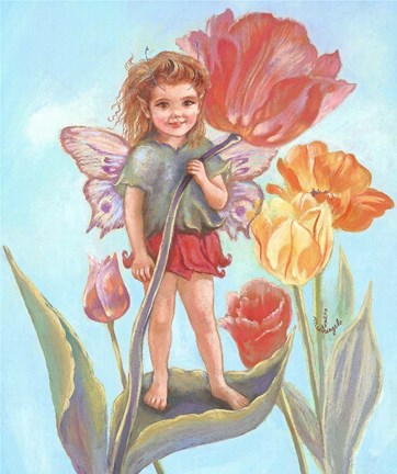 Framed Tulip Fairy Print
