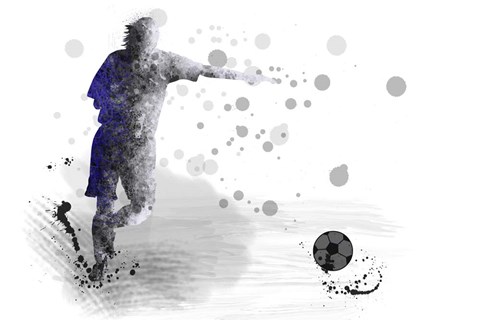 Framed Soccer Player 10 Print