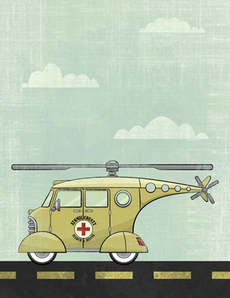 Framed Helicopter Print