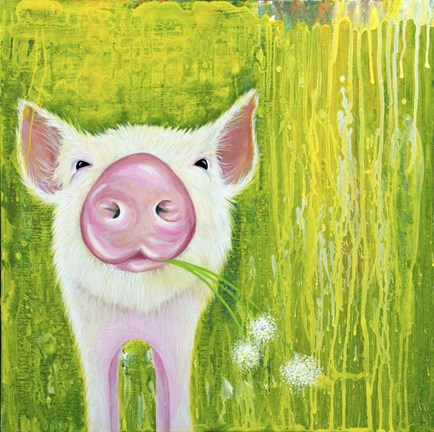 Framed Pig Print