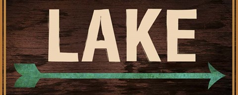 Framed Lake Sign 2 Print