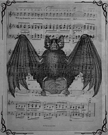 Framed Vintage Bats 2 Print