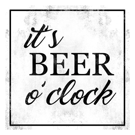 Framed Beer O Clock Print