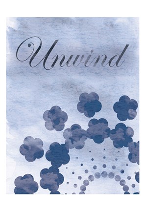 Framed Unwind Blue Spa 2 Print