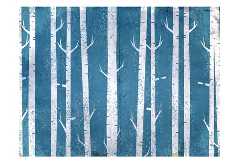 Framed Blue In the Birches Print