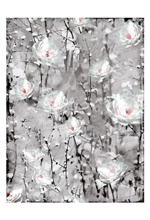 Framed Blooming in White Print