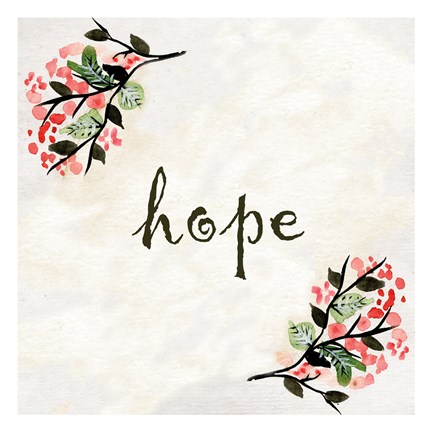Framed Floral Hope Print