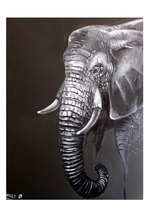Framed Elephant Grounds 1 Print
