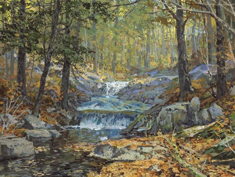 Framed Glen Creek Waterfalls Print
