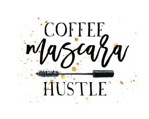 Framed Coffee Mascara Hustle Print