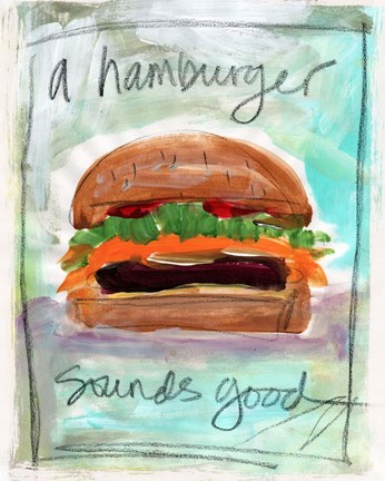 Framed Burger Print