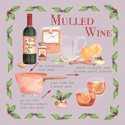 Framed Mulled Wine Christmas Print