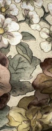 Framed Earthtone Floral Panel III Print