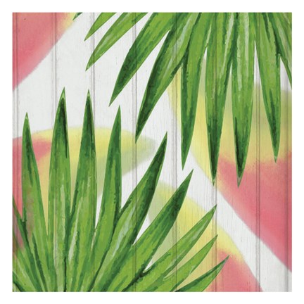 Framed Tropical  Leaves 1 Print