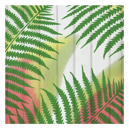 Framed Tropical  Leaves 2 Print