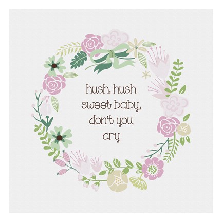 Framed Baby Hush 2 Texture Print