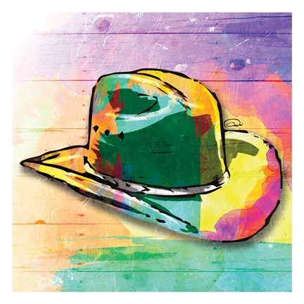 Framed Colorful Hat Print