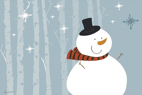 Happy Snowman Art by Anne Cote at FramedArt.com