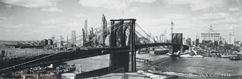 Framed Brooklyn Bridge, NYC, c.1938 Print