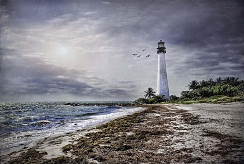 Framed Key Biscayne Lighthouse Print