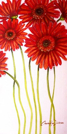 Framed Red Gerberas Print