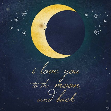 Framed I Love You To The Moon 2 Print
