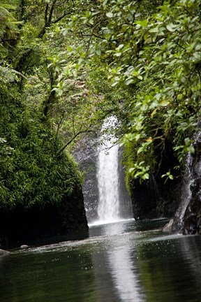 Framed Tobu Vei Tui Waterfall, Tavoro NP, Taveuni, Fiji Print