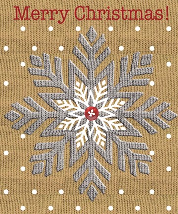 Framed Merry Christmas - Snowflake Print