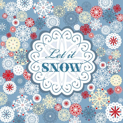 Framed Let It Snow - Pattern Print