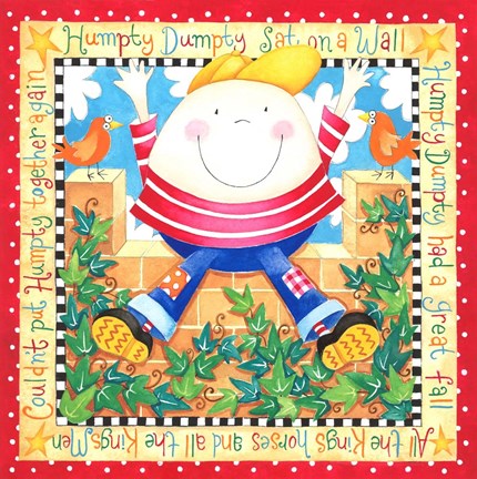 Framed Humpty Dumpty Print