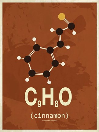 Framed Molecule Cinnamon Print