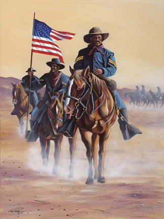 Framed Buffalo Soldiers Print