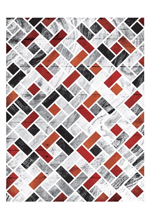 Framed Red Smoke Tile Print