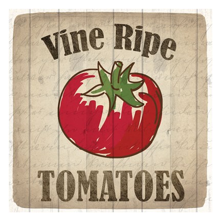 Framed Vine Ripe Tomatoes Print