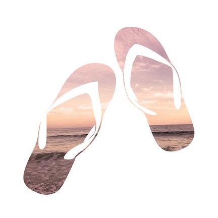 Framed Sandy Sandals Print