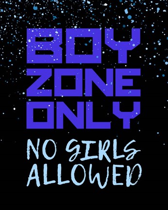 Framed Boy Zone-Sparkle Print