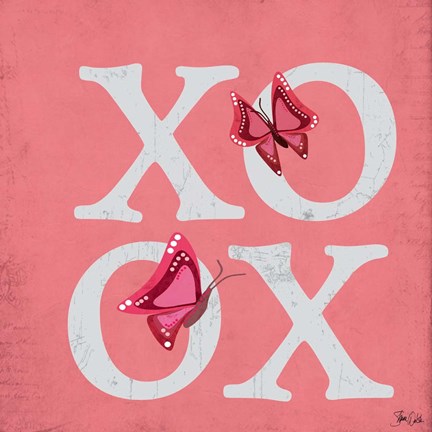 Framed XOXO Butterflies Print