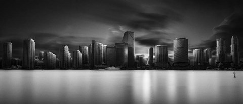 Framed Miami Skyline Print