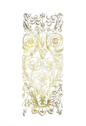 Framed Gold Foil Renaissance Panel II Print