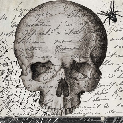Framed Halloween Skull Print