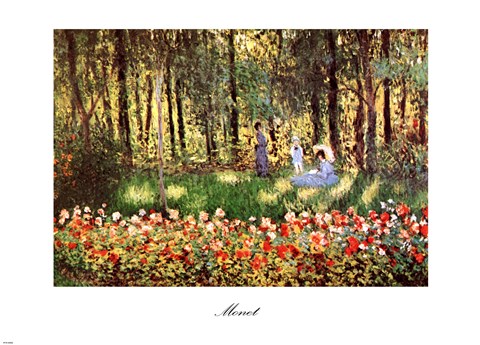 Framed Family in Garden, Argenteuil Print