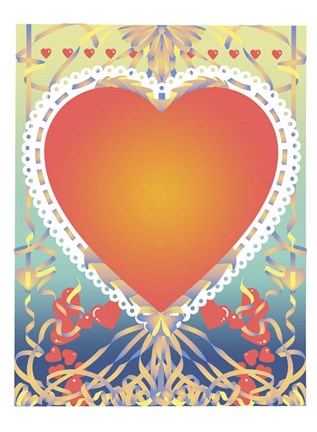 Framed Valentine Heart Print