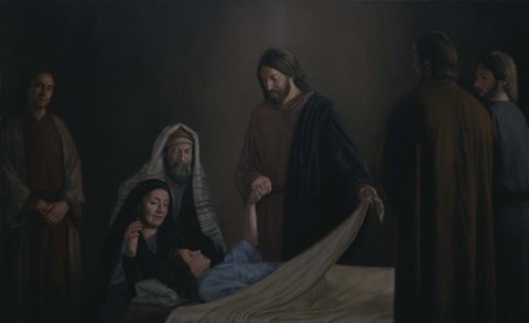 Framed Jesus Raising The Daughter Of Jairus Print