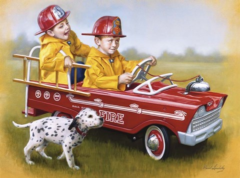 Framed 1959 Murray Fire Truck Print