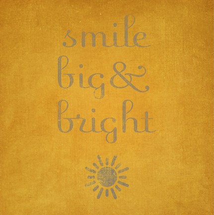 Framed Smile Big &amp; Bright Print