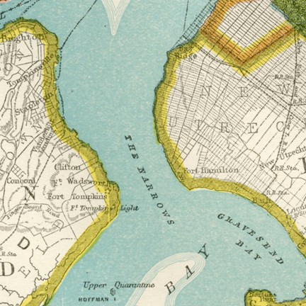 Framed Vintage New York Map III Print